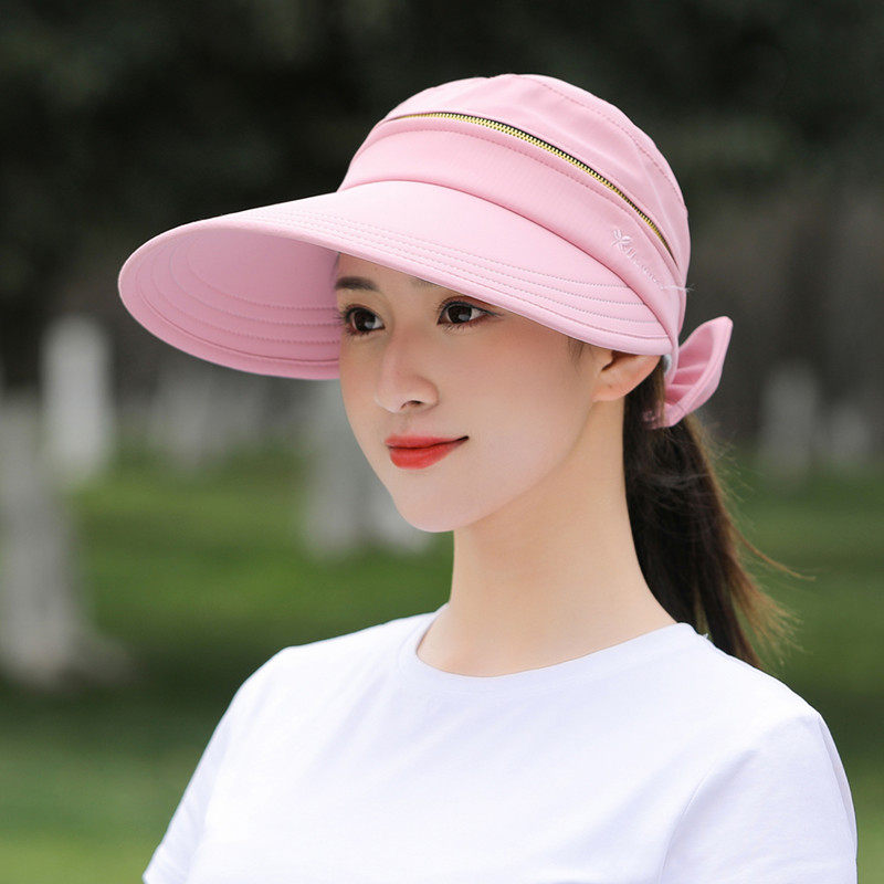 时尚大檐遮阳帽女夏季空顶防晒帽