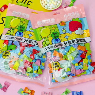 小可奥拉无糖维C含片柠檬糖果水果薄荷糖清新口气高颜值袋装网红