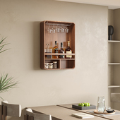 墙上置物架电表箱遮挡吊柜酒架餐桌墙上置物架子实木酒柜挂墙架子