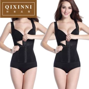 Qi Xin Ni xếp hàng áo lót chia bụng áo nhựa corset corset sau sinh giảm béo cơ thể đồ lót YL914 - Corset