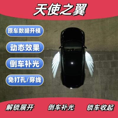 特斯拉天使之翼迎宾灯免打孔翅膀