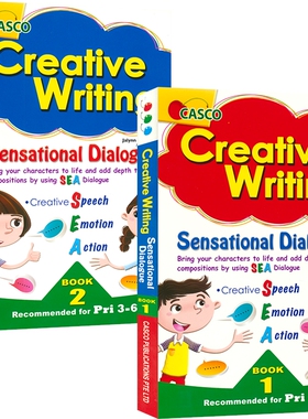 Casco Creative Writing Sensational Dialogue Book 1-2 新加坡英语写作 创意写作 惊艳对话  3-6年级 写作提升 英文原版进口图书