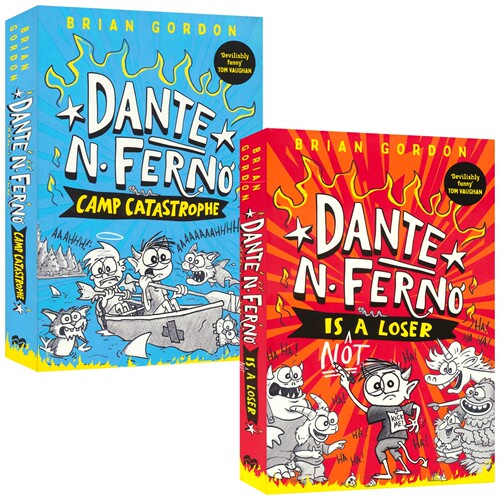 Dante N. Ferno is NOT a Loser Camp Catastrophe 但丁·N·费尔诺1-2 儿童漫画章节小说 幽默故事 英语桥梁书 英文原版进口图书