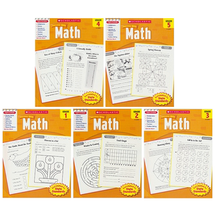 Scholastic Success With Math Grade 1-5 美国学乐出版社 成功系列数学 1-5年级练习册 小学英语数学题教辅 英文原版进口儿童图书
