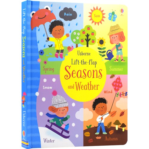 Usborne原版英文 Lift-the-Flap Seasons and Weather 季节和天气 幼儿百科翻翻书 早教启蒙纸板书 英文原版进口 儿童英语图书