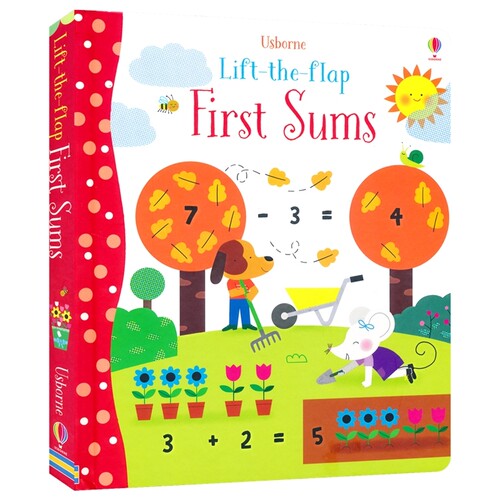 【自营】原版英文 Lift-The-Flap First Sums 翻翻启蒙学习书 加数求和加法 尤斯伯恩图书原版进口英文单词幼儿早教英语绘本