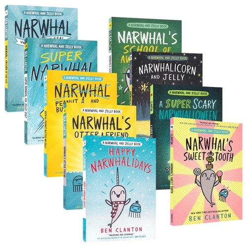 Narwhal and Jelly 独角鲸和水母1-9 漫画书 海洋生物百科 儿童科普绘本 英语读物 5-7岁 课外阅读 英文原版进口图书 - 封面