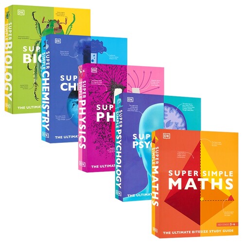 DK Super Simple Biology Chemistry Physics Psychology 超级简单的科学 生物学化学物理学心理学数学 英文原版进口图书