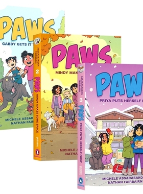 PAWS 爪子系列3册 儿童全彩漫画绘本图画书 友谊故事 Nathan Fairbairn 小学英语课外读物 英文原版进口儿童图书