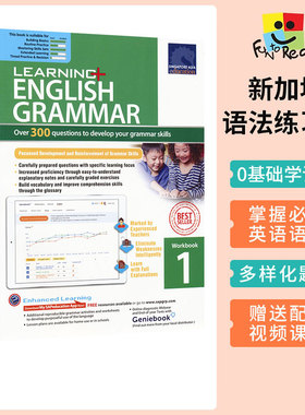 SAP Learning English Grammar Workbook 1-6年级 学习系列小学语法6册练习册 新加坡教辅 赠动画视频课程 英文原版进口图书