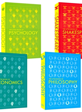 DK 人类思想百科丛书4册 The Little Book of Economics/Philosophy/Psychology/ Shakespeare 学科知识科普英文原版进口图书