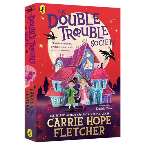 The Double Trouble Society 双重麻烦社1 麻烦双人组 两个大麻烦与鬼屋 章节小说 青少年英语课外读物 英文原版进口儿童图书