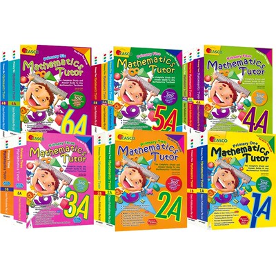 Casco Primary Maths Tutor 1A-6B 小学数学辅导书 1-6年级 14册 紧贴新加坡教学大纲  培养数学思维和解题能力 英文原版图书