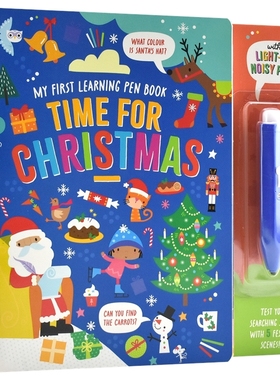 【自营】My First Pen Book All about animals Terrific Transport Out And About Time for Christmas幼儿声光笔互动书 英文原版