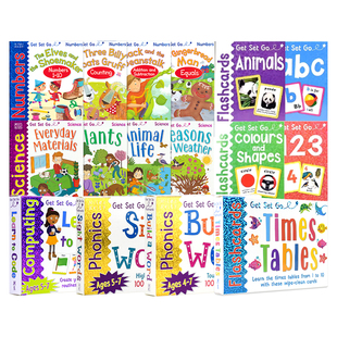 英文进口 儿童英语图书 Flashcards 英语语法 数学科学编程 字母动物颜色形状 幼儿预备启蒙认知可擦卡片 正版 Get 英国原版 Set