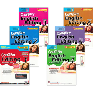 SAP Conquer Editing 1-6年级攻克系列改错6册练习册套装 新加坡小学英语教辅 新亚出版社教材 易错题集练习册英文原版进口