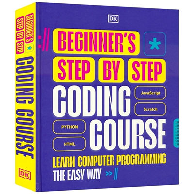【自营】Beginner's Step-by-Step Coding Course DK 初级编码入门课程 编程初学者 计算机网络编程指南百科科普 英文原版进口图书
