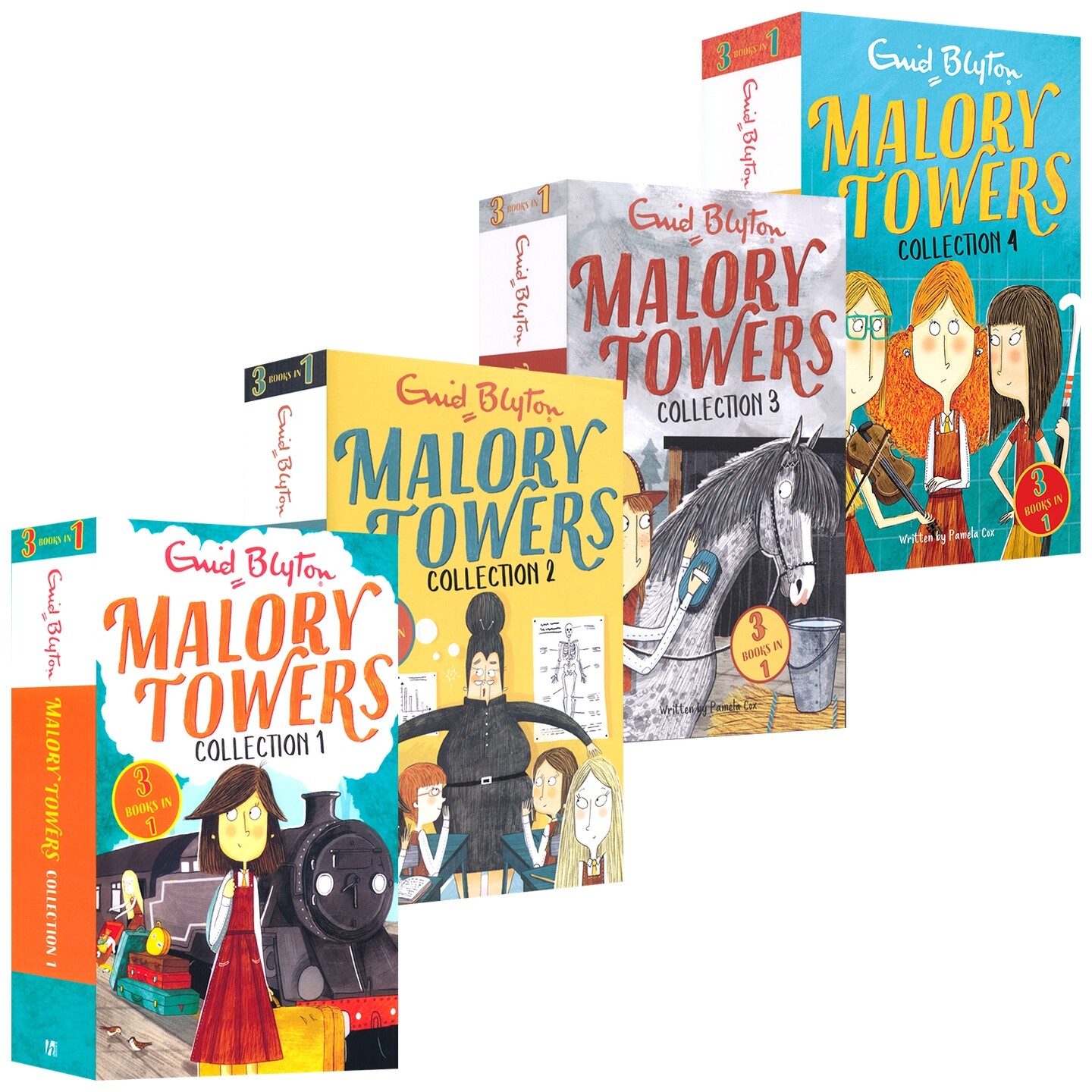 Enid Blyton伊妮德·布莱顿 The Malory Towers 1-12马洛里塔合订本故事集4本装 女孩校园小说英语章节书 儿童英文原版进口图书