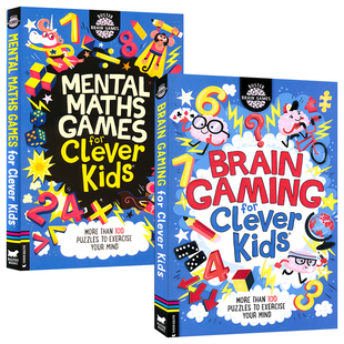 Clever 进口儿童图书 英文原版 非凡大脑系列 Gaming for 脑力数学游戏 Mental Kids 游戏 Brain Maths 100 Games