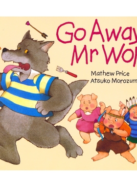 Go Away Mr Wolf & One Gorilla 走开大灰狼野狼先生 一只大猩猩 廖彩杏书单绘本 幼儿英语翻翻书 儿童英文读物 英文原版进口图书