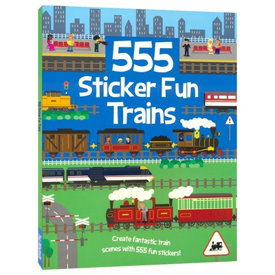 【自营】555 Sticker Fun Trains 火车主题趣味贴纸书 益智活动 500+贴纸 畅销书 24个互动场景 英文原版进口儿童图书