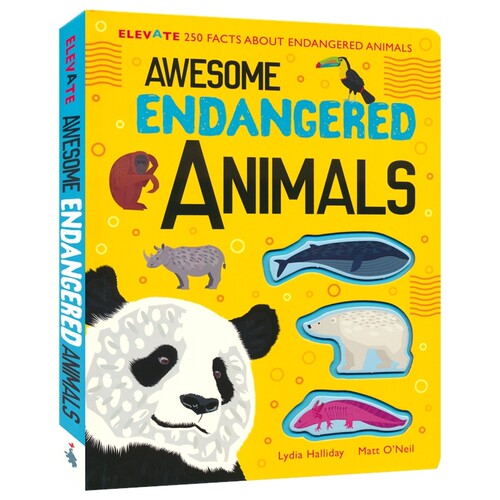 Awesome Endangered Animals 濒危动物百科科普 小学生英语课外读物 250 条超酷动物冷知识 英文原版进口儿童图书