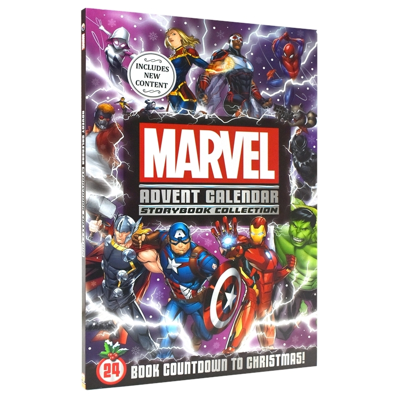 Marvel Advent Calendar Storybook Collection  漫威圣诞倒数日历24册套装 迷你英语故事绘本盲盒书 英文原版进口儿童图书
