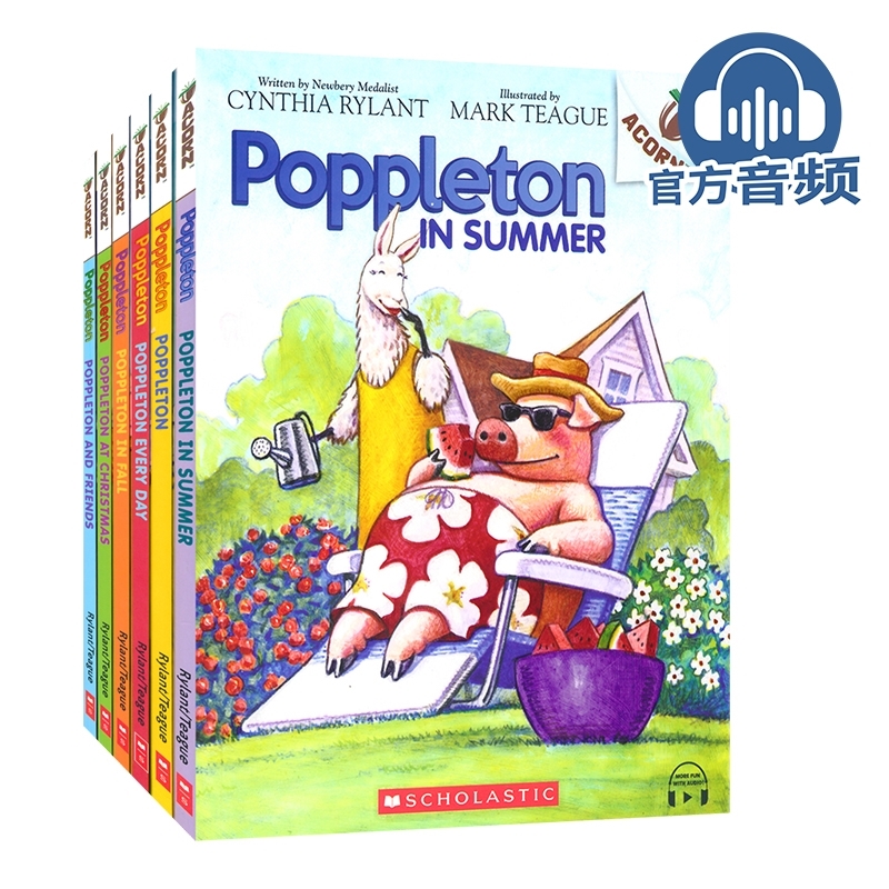 Poppleton 小猪波普尔顿 学乐ACORN橡果系列桥梁书 大树系列姊妹篇 儿童英语分级读物 扫码听音频 温暖友谊故事 英文原版进口图书