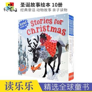 亲子共读 进口图书 Christmas 英文原版 3岁 英语睡前读物 童话动物故事 儿童经典 圣诞故事绘本10册 for Stories