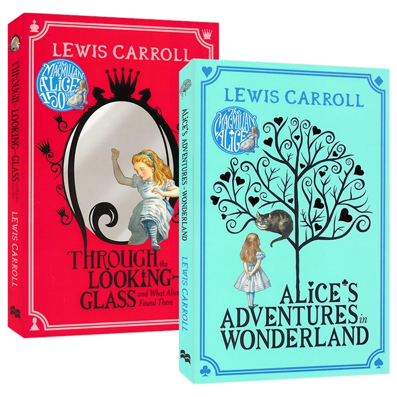Alice in Wonderland & Through the Looking Glass 爱丽丝漫游奇境 爱丽丝镜中奇遇记2册 章节小说经典文学 英文原版进口儿童图书