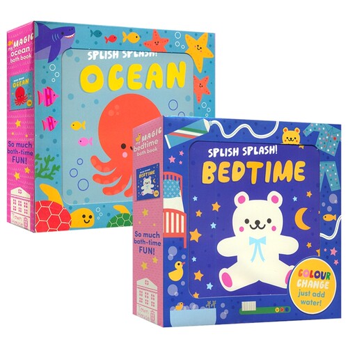 【自营】My Magic Bedtime Bath Book Splish Splash Bedtime Ocean 我的神奇变色洗澡书 睡觉时间 海洋 0-3岁启蒙认知书英文原版