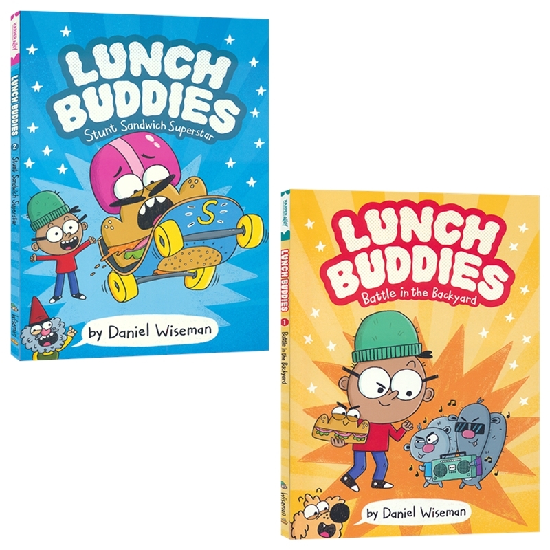Lunch Buddies 1-2 午餐伙伴 搞笑全彩漫画书 荒谬搞笑 奇幻冒险 友谊故事 小学英语课外读物 英文原版进口儿童图书