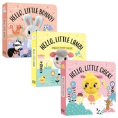 低幼纸板书 Chick Book 小小手指偶书 Hello Lamb Puppet 英语启蒙绘本 Bunny Finger 进口儿童图书 Little 英文原版 兔子小鸡小羊