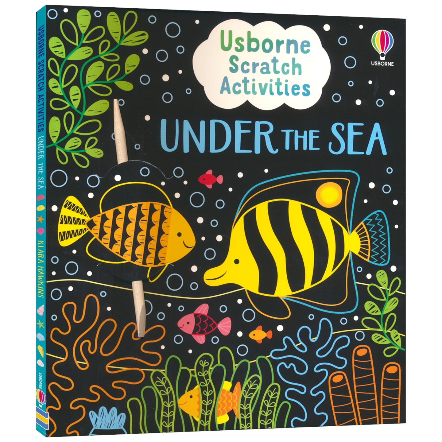 【自营】Usborne Scratch Activities Under the Sea 尤斯伯恩 刮画涂色活动书 海底世界 儿童艺术启蒙 英文原版进口图书