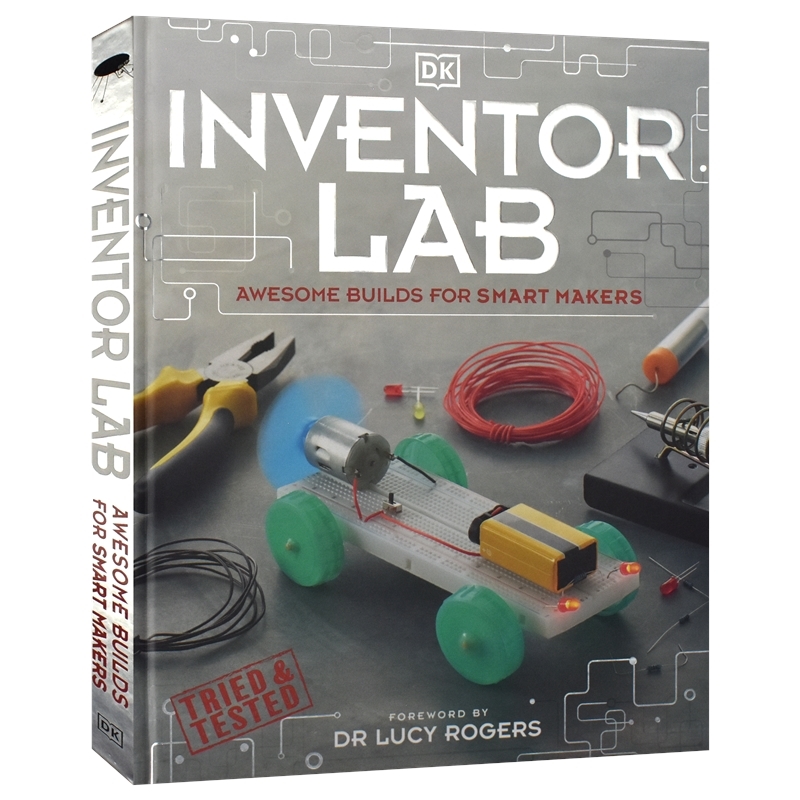 DK百科 发明家实验室 英文原版 Inventor Lab Awesome Builds for Smart Makers 儿童科技电子机械启蒙读物 STEM 实验操作指南