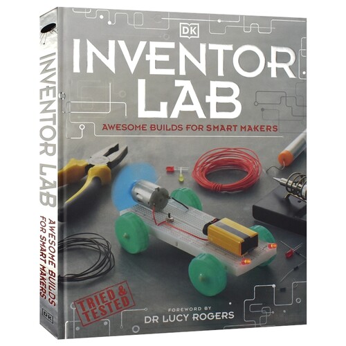 DK百科 发明家实验室 英文原版 Inventor Lab Awesome Builds for Smart Makers 儿童科技电子机械启蒙读物 STEM 实验操作指南