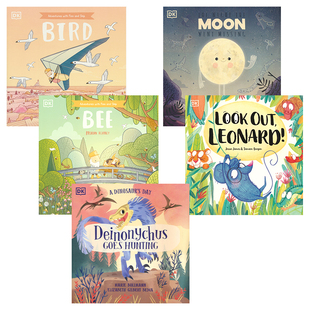 DK 儿童科普绘本 入夜消失的月亮 芬恩与斯基普的冒险 恐爪龙狩猎 小心莱昂纳德 故事图画书 幼儿百科 英文原版进口儿童图书