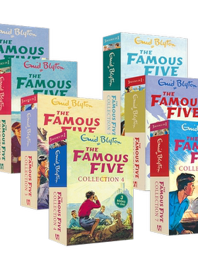 Enid Blyton伊妮德·布莱顿The Famous Five 1-21 五个小伙伴历险记三和一合集7册 儿童英文原版章节小说 进口英语图书