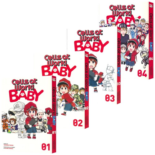 Cells at Work! Baby 工作细胞 婴儿篇1-4 漫画 萌趣人体知识科普 成长冒险 亲子共读 全球热播动画IP改编 英文原版进口儿童图书