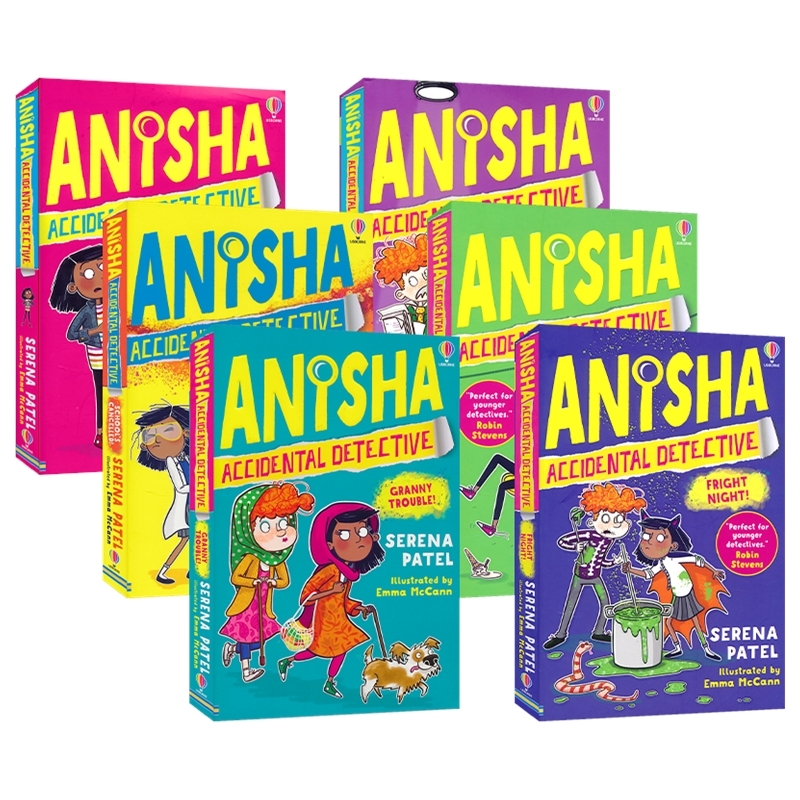 Anisha Accidental Detective 1-6 意外侦探阿妮莎 侦探推理 奇幻冒险 校园成长 章节小说 英语课外读物 英文原版进口儿童图书