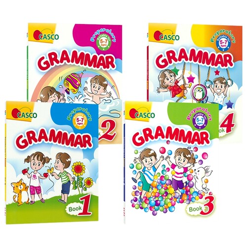 Casco Preparatory Grammar Book 1-4  新加坡英语 幼儿语法启蒙 学龄前英语练习 语法基础 5-7岁 英文原版进口图书
