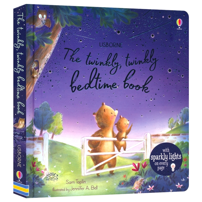 Usborne The Twinkly Twinkly Bedtime Book 会发光的睡前故事 尤斯伯恩 数星星 启蒙绘本 亲子读物 英文原版进口儿童图书
