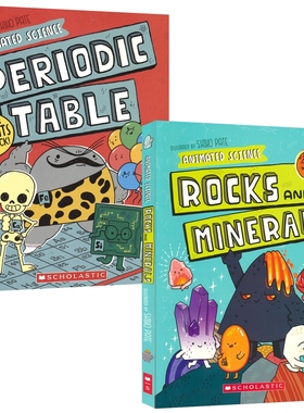 Scholastic Animated Science Periodic Table Rocks and Minerals 漫画元素周期表 岩石和矿物 趣味科普 STEM 英文原版进口图书