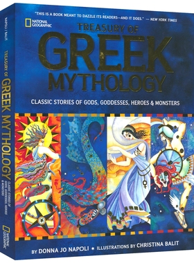 美国国家地理 希腊神话故事 英文原版进口图书 科普读物 National Geographic Treasury of Greek Mythology 全彩插画 精装大开本
