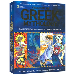 美国国家地理 希腊神话故事 英文原版进口图书 科普读物 National Geographic Treasury of Greek Mythology 全彩插画 精装大开本