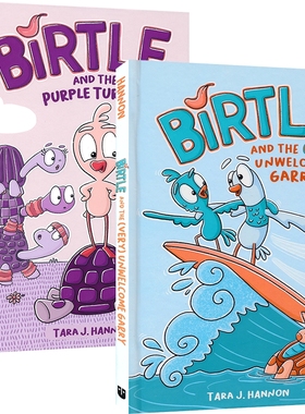 Birtle and the Purple Turtles Birtle and the (Very) Unwelcome Garry 乌龟和小鸟2册 幽默漫画 英文课外读物 英文原版进口图书