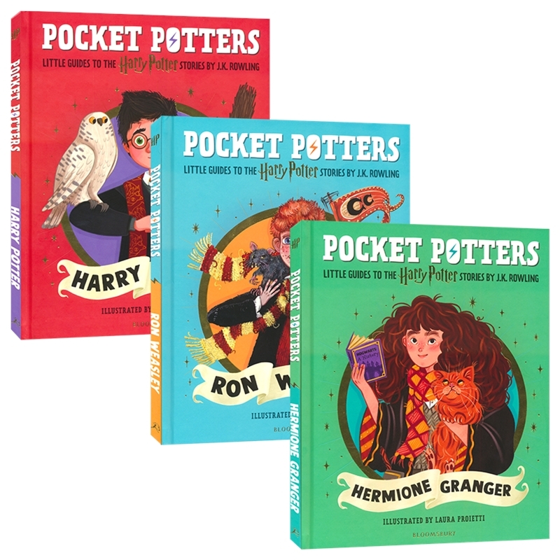 Pocket Potters Harry Potter 哈利波特故事人物漫画小指南3册 官方新品 精装全彩 J.K. Rowling 罗恩 赫敏 英文原版进口儿童图书
