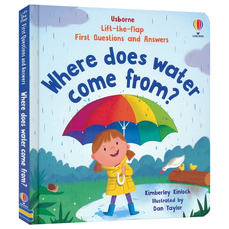 First Questions and AnswersWhere Does Water Come From 尤斯伯恩 幼儿问答系列 儿童翻翻书 百科科普 水从何而来 英文原版进口
