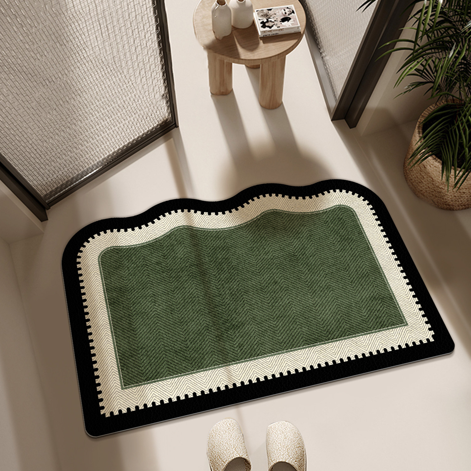 复古法式浴室地垫防滑吸水