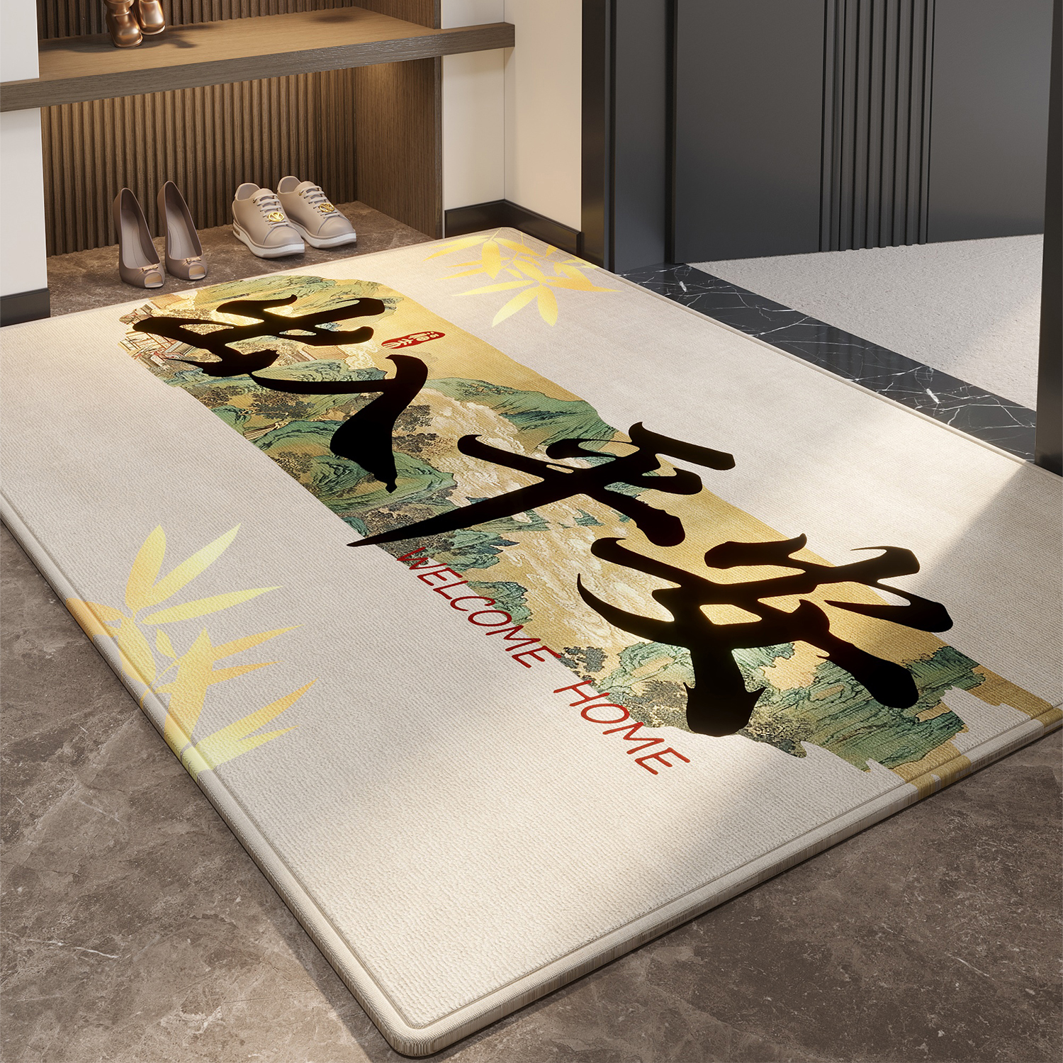 玄关家用门垫高级中式防滑可定制